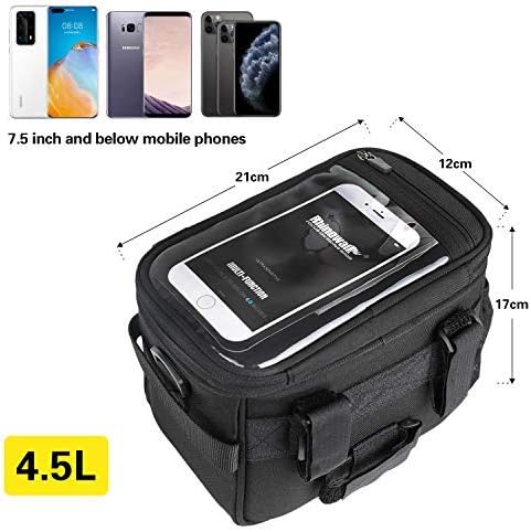 Rhinowalk Bike Basket,Lunch Box Insulated Bike Handlebar Bag Bike Front Bag Camera Bag Handbag Phone Bag with Touch Screen Shoulder Strap Professional Cycling Accessories