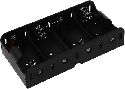 3X Spring Clip Black 4 x 1.5V D Size Battery Batteries Holder Case