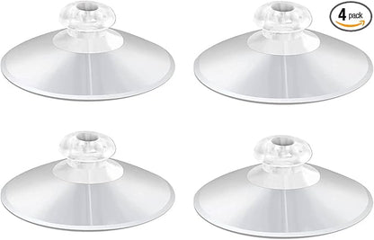 Shower Caddy Connectors Suction Cups for Bathroom, 2 Inch PVC Plastic Heavy Strength Large Clear Sucker Without Hooks, Replacement Suction Cups Compatible with iDesign (4 PCS)