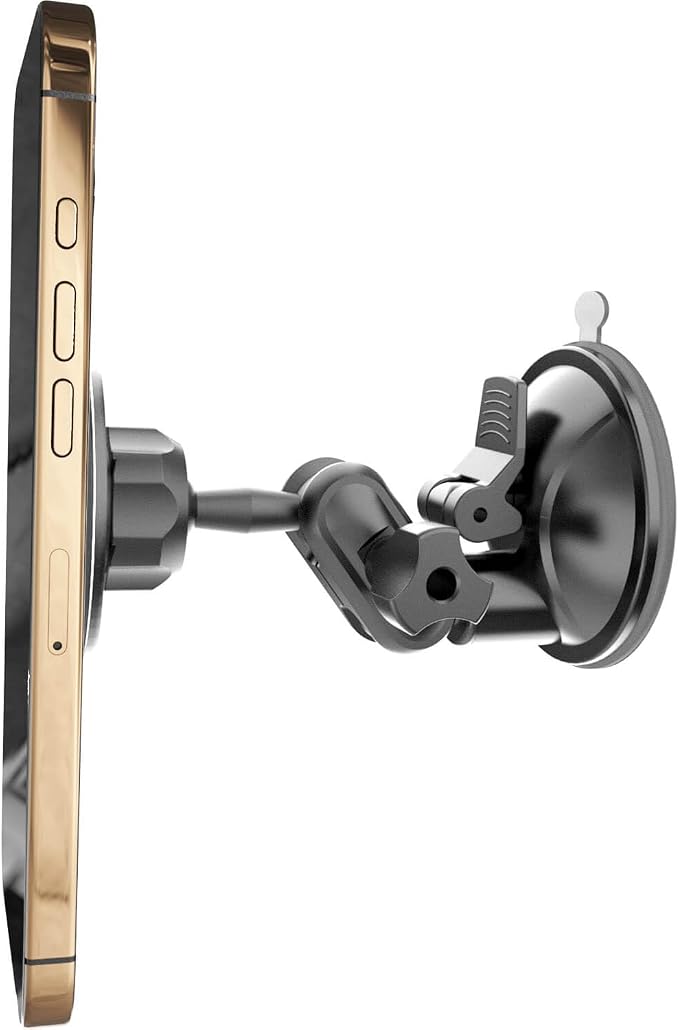 Quyee Universal Magnetic Phone Holder, Multi-Directional Dual 360 Degree Rotating Suction Cup Phone Wall Mount, Tiktok YouTube Vlog Video Recording Kit, Travel Essentials Accessories