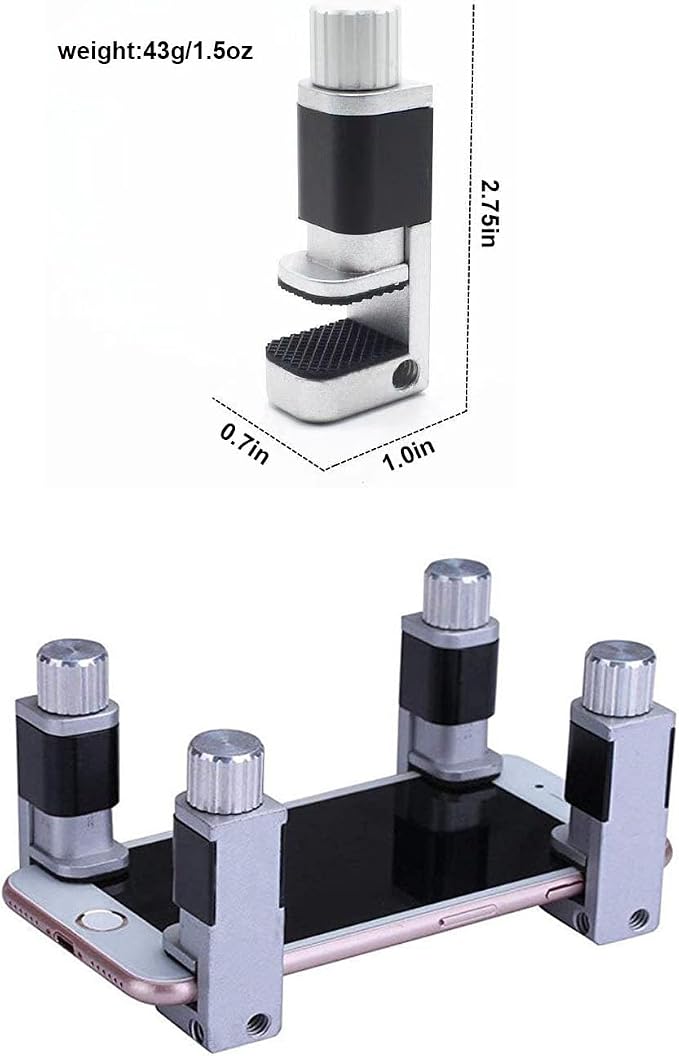 4Pcs Phone Clamp Screen Repair Tool Kit Fix Cracked Cell Phone Screen Clamps Clip Compatible for iPhone,Samsung,iPad,MacBook,Tablets & Other Cell Phone Screen Repair kit with Screwdriver Set