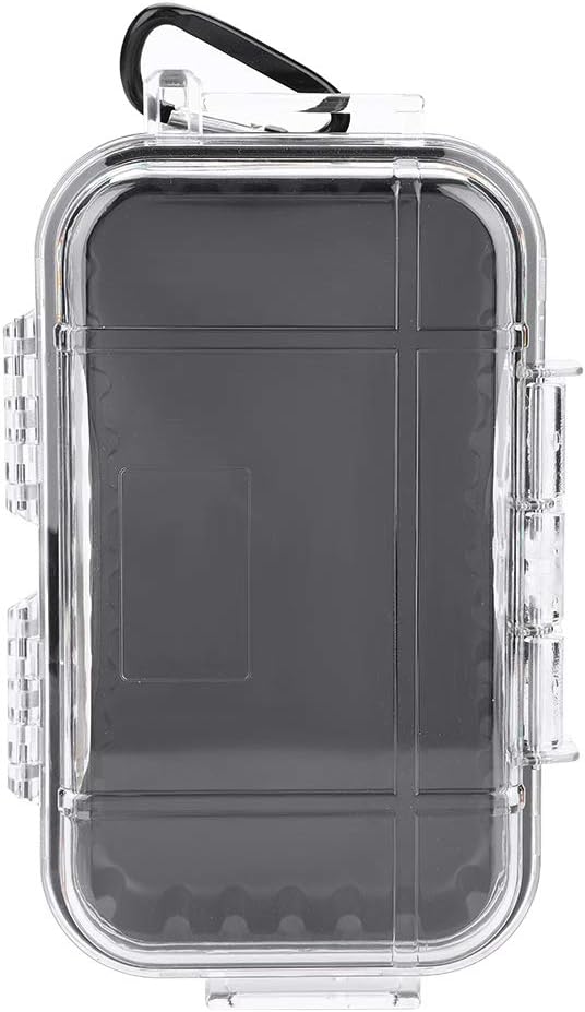 Tiiyee Small Waterproof Storage Case, Outdoor Survival Waterproof Dry Box Protective Case Shockproof Airtight Carry Box Container Floating Hard Shell for EDC Tools Phone Keys Watches Travel Fishing