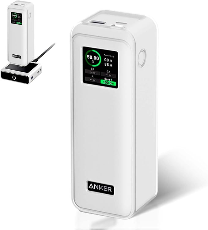 Case Cover for Anker Prime Power Bank 27,650mAh 250W, Full-Body Protective Cover for Anker Prime Power Bank,Drop-Proof,Scratch-Proof,Shock-Proof,Clear