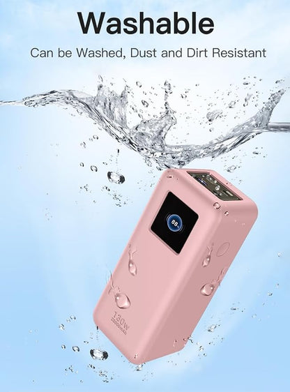 Case for UGREEN Nexode Power Bank 20000mAh 130W Portable Charger,Soft Skin Silicone Case Cover,Full Protective Case for -Pink
