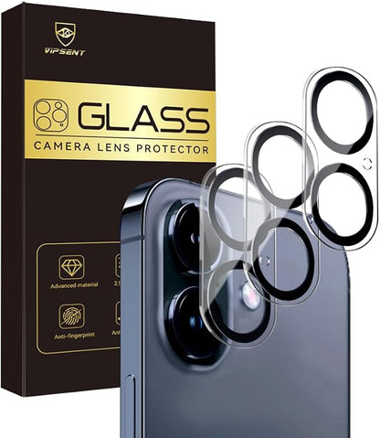 Camera Lens Protector for iPhone 16 6.1" / iPhone 16 plus 6.7"/ iPhone17 6.3",9H Tempered Glass，Ultra HD, Scratch Resistance Easy to Install，Case Friendly，[Does not Affect Night Shots] 3-Pack