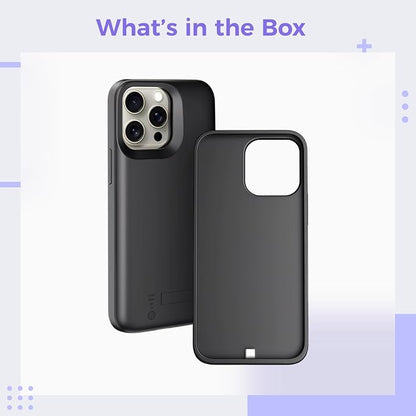 5000Mah Wireless Charging Battery Case for 16, Silicone Full-Edge Cover, Dual Charging, Led Indicator