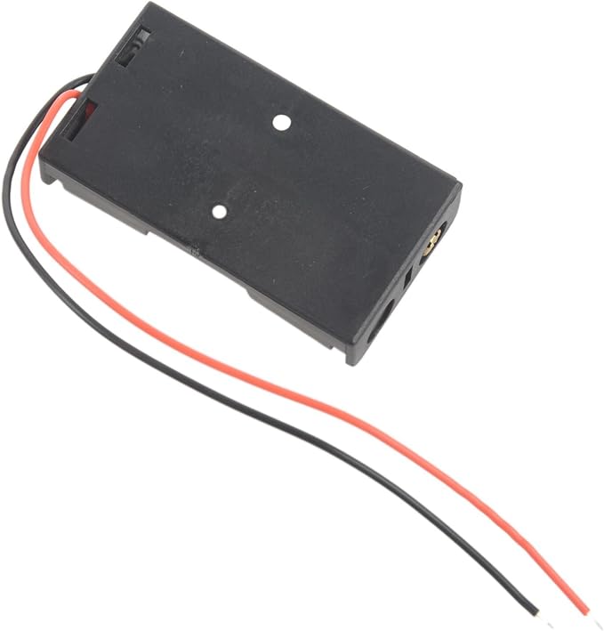 20 Pcs 2 X 1.5V AA Battery Holder Case Box Black W Wire Leads