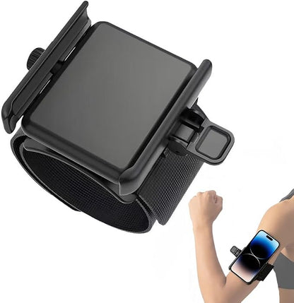 Armband Phone Holder, No Screen Blocking, 360° Rotating Arm Phone Mount, Memory Lock, Quick Release, for Android, iPhone 17/16/15/14/13 Pro Max/Pro/Mini/12/11/SE/Xs/XR/8 Plus, Fits 4–6.7" Phones