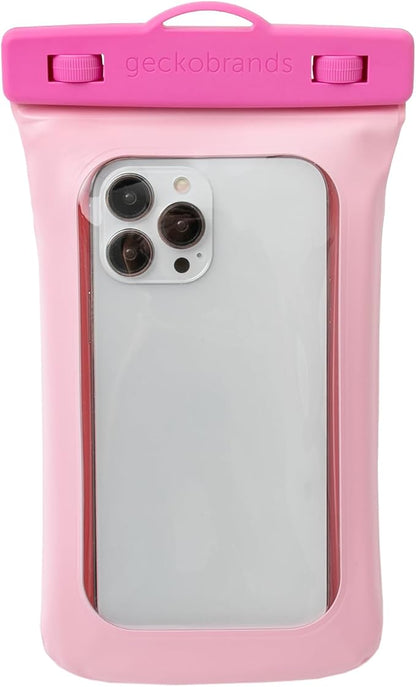 geckobrands Float Phone Dry Bag - Waterproof & Floating Phone Pouch – Fits Most iPhone and Samsung Galaxy Models
