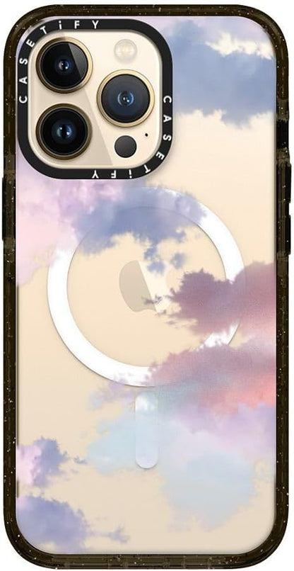 CASETiFY Impact Case for iPhone 13 Pro Compatible with Magsafe - Clouds - Clear Black