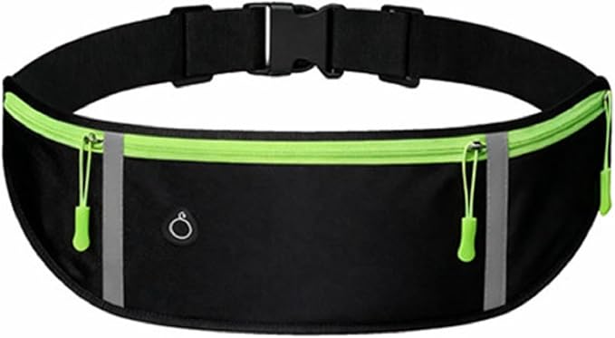 Beatac Slim Running Belt For Jogging, Hiking & Cycling Unisex Phone & Money Holder for Men & Women (Black)