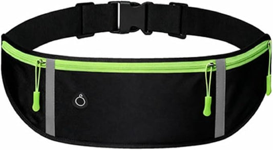 Beatac Slim Running Belt For Jogging, Hiking & Cycling Unisex Phone & Money Holder for Men & Women (Black)