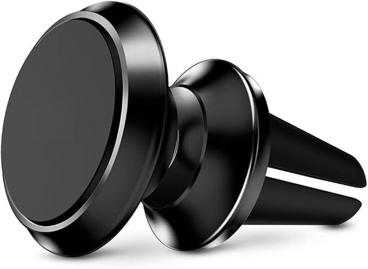 IFLASH Magnetic Mount, Aluminum Universal Air Vent Magnetic Car Mount Phone Holder, 360 Degree Rotation for Multi-Angle View, Cradle-Less Car Phone Mount Stand for Apple iPhone/Samsung Galaxy - Black