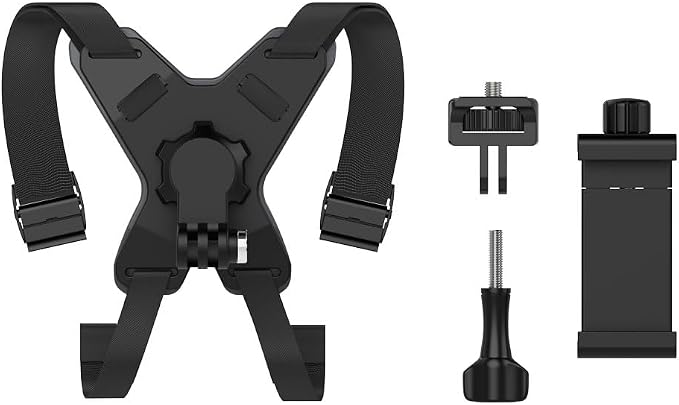 SOH Motorcycle Helmet Chin Strap Mount with Phone Clip, Adjustable Strap Helmet Phone Holder Mount for iPhone 17/16 Pro Max/15/14, Google, Samsung, LG, Pixel, Huawei, Xiaomi,All Smartphones