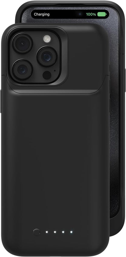 Mophie Juice Pack iPhone 15 Pro Max Battery Case - Legendary Power & Protection - Up to 50% Extra Battery, 6ft Drop Safety, Eco-Friendly Design, Black