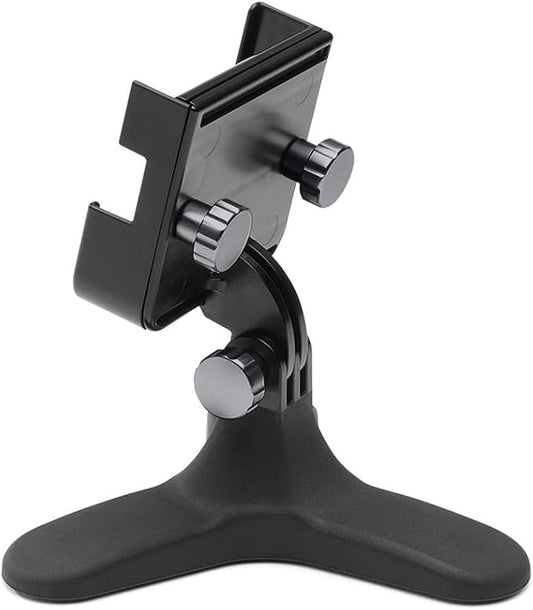 WeatherTech DeskFone Two View Universal Phone Holder for Flat Surfaces, Office, Kitchen, Nightstand - Graphite Metal Knobs