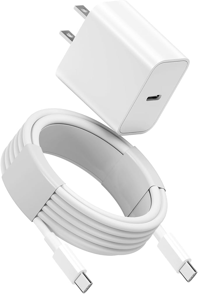 10FT for iPhone 17 16 15 Charger Fast Charging, Long USB C to C Charger Cord with 20W Type C Phone Fast Charging Block for iPhone 17/17 Air/17 Pro max/17 Plus/16e/16 Pro/15 Pro/15 Pro max,iPad, 1Pack