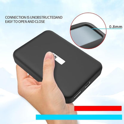 Protective Silicone Sleeve Cover for Anker MagGO Power Bank 10000mah 15w Model A1664 Anti-Scratch Shockproof Drop-Resistant Dust-Proof Dirt-Proof Skin-Friendly Case Shell Accessories (Black)