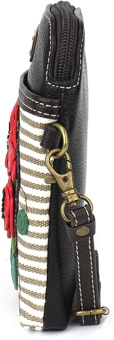 CHALA Plant Life Collection Cell Phone Crossbody Purse-Women PU Leather/Canvas Multicolor Handbag with Adjustable Strap