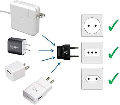 United States to Indonesia/Bali Travel Power Adapter to Connect North American Electrical Plugs to Indonesian Outlets for Cell Phones, Tablets, eReaders, and More (2-Pack, Orange)