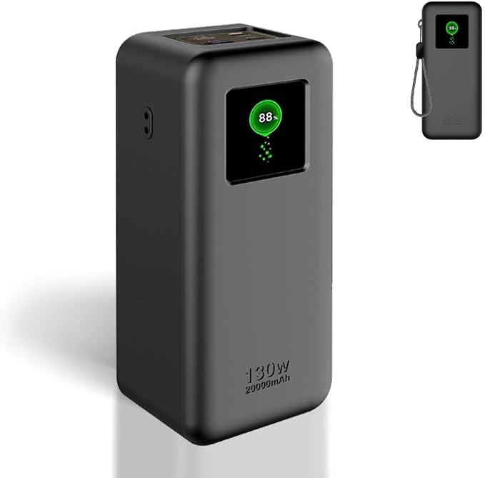 Silicone Case for UGREEN Nexode Power Bank (20000mAh 130W) Full-Body Protective Cover for UGREEN Portable Charger,Precise Port Cutouts (Case Only) Black
