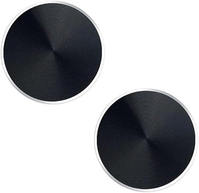 Adhesive Metal Plate Mounting Kits Stickers, Universal Discs Magnet Patch Compatible with Air Vent Magnetic Car/Vehicle Mount Holder (2 Round-Black)