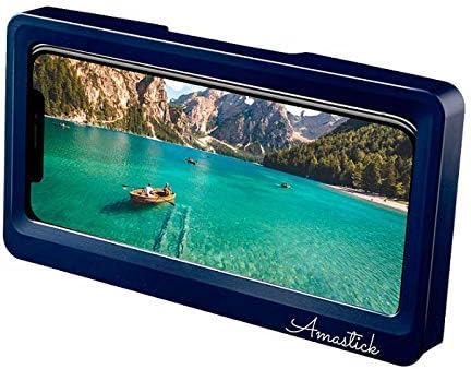 Splash Proof Smartphone Holder - Shower/Bathroom/Kitchen/Outdoor, Smartphone/Phone/Cellphone, Holder/Mount/Case, Water Resistant, Splash Proof (Blue)