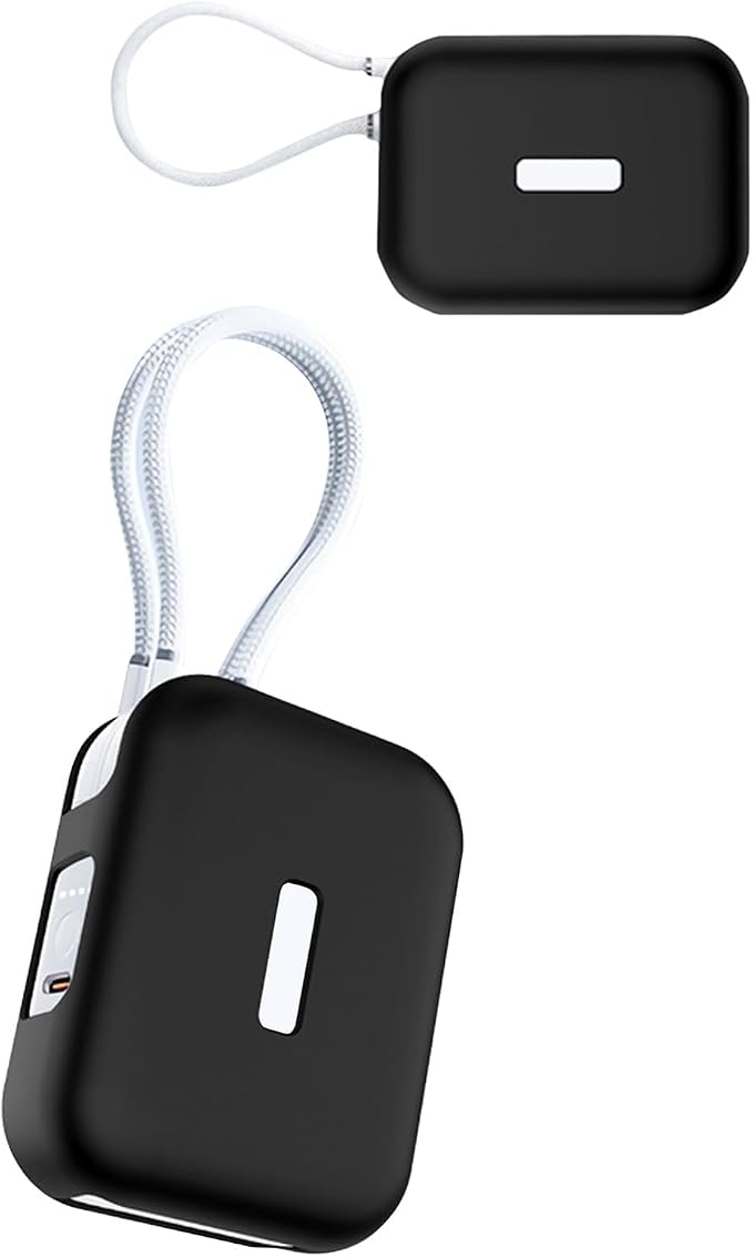 Silicone Protective Case Compatible with TORRAS EasyGo Power Bank 45W Ultra-Fast Charging 10000mAh, Full-Body Protective Cover with Precise Cutouts, Shockproof & Scratch-Resistant Sleeve (Black)