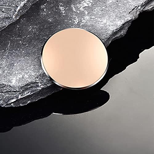 SALEX Replacement Metal Plates Set for Magnetic Car Phone Holders, Wall & Air Vent Mounts, Cases, Magnets. Kit of 2 Matte Gold Round Iron Discs Without Holes. 3M Adhesive Backing. Steel Disks 2 Pack.
