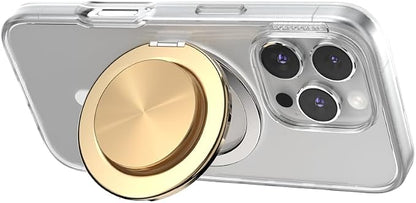 PopSockets Kick-Out Grip for MagSafe, Adjustable Kickstand for Portrait or Landscape, Magnetic Stand, Gold - Gold Radial