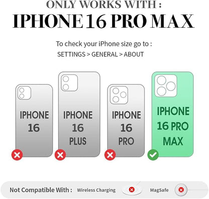 ZVE for iPhone 16 Pro Max Case Wallet, RFID Blocking Protective Handbag Flip Cover Crossbody Leather Case with Card Holder for iPhone 16 Pro Max 6.9" Navy Blue