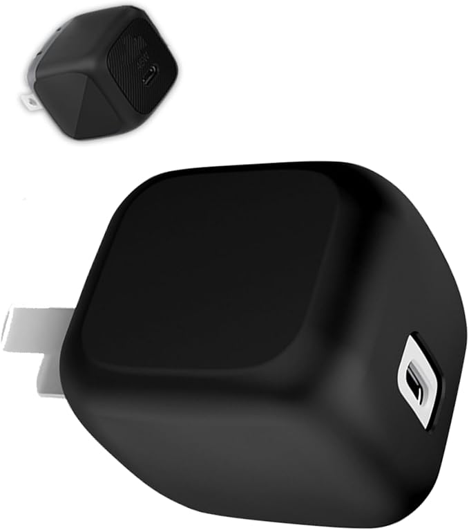 Silicone Protective Case for Belkin 45W USB C Charger Block, Full-Body Protective Cover with Precise Cutouts, Shockproof Dustproof Charging Protector Sleeve & Scratch-Resistant Sleeve (Black)