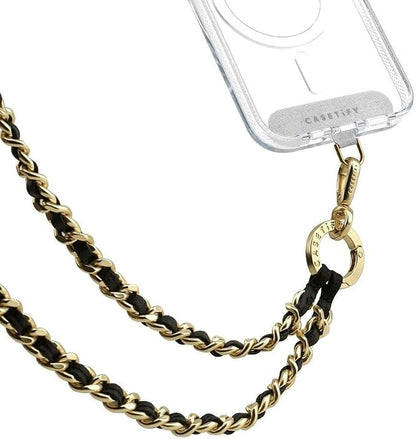 CASETiFY Pebbled Chain Cross-body Strap - Black