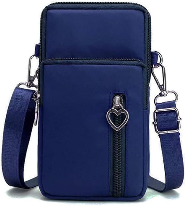 Women Crossbody Cell Phone Purse Wristband Sport Armband Wallet Bag Zipper Nylon Handbags