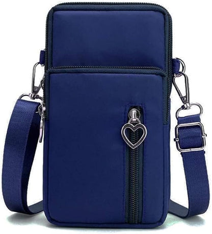 Women Crossbody Cell Phone Purse Wristband Sport Armband Wallet Bag Zipper Nylon Handbags