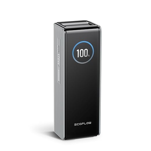 EF ECOFLOW Laptop Power Bank, 25,000mAh 170W Portable Charger with Dual 140W USB-C Ports, Smart Display, Flight-Approved for Travel, Fast Charging for iPhone 17/16 Series, MacBook, Samsung and More