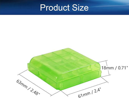 Heyiarbeit 5Pcs AA/AAA PP Battery Organizer Box Storage Case Holder for Carrying - Green