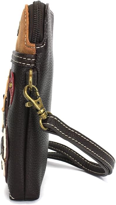 CHALA Dog Collection Cell Phone Crossbody Purse-Women PU Leather/Canvas Multicolor Handbag with Adjustable Strap