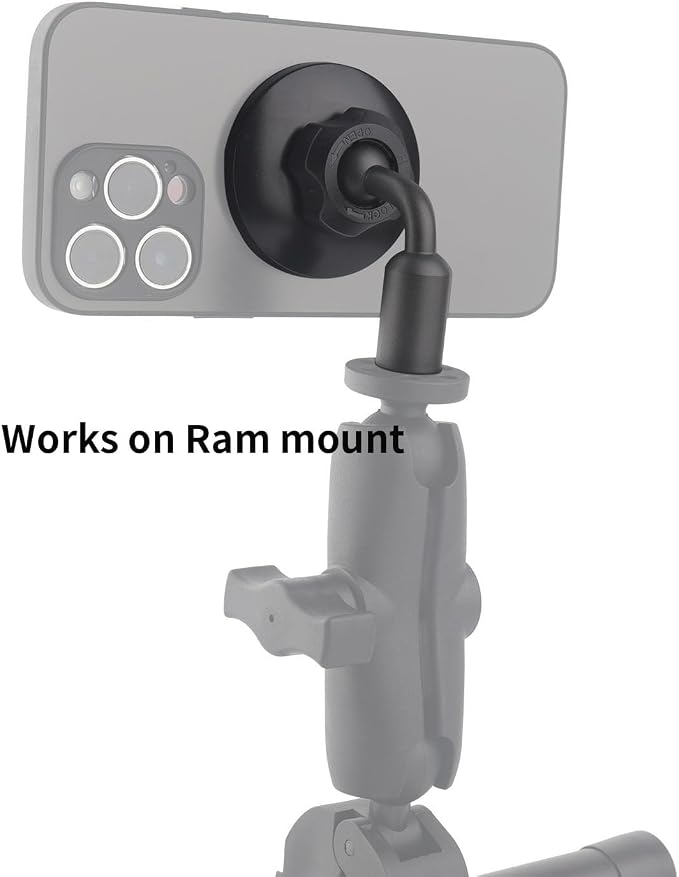 Magnetic Phone Tripod Mount Adapter for Magsafe with 1/4"-20 Hole [Metal Foot], Compatible with iPhone 16 15 14 13 12 All Phones