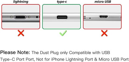 5PACK USB C Dust Plug Type C Port Cover for iPhone 17/16/15 Pro Max Plus Speaker Mesh Cover Protector for iPhone 16/15, Samsung Galaxy S25 S24 S23 S22 S21, MacBook, USB C Port Dustproof Adhesive Cover