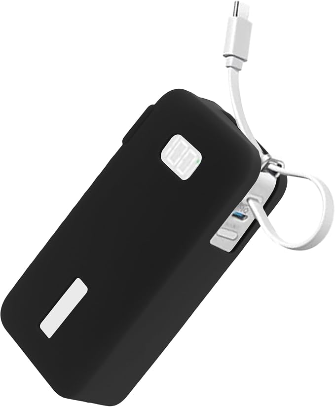 kwmobile Case Compatible with Anker Power Bank 10000mAh (A1688) - Portable Powerbank Cover - External Battery Charger Bag, Shockproof - Black