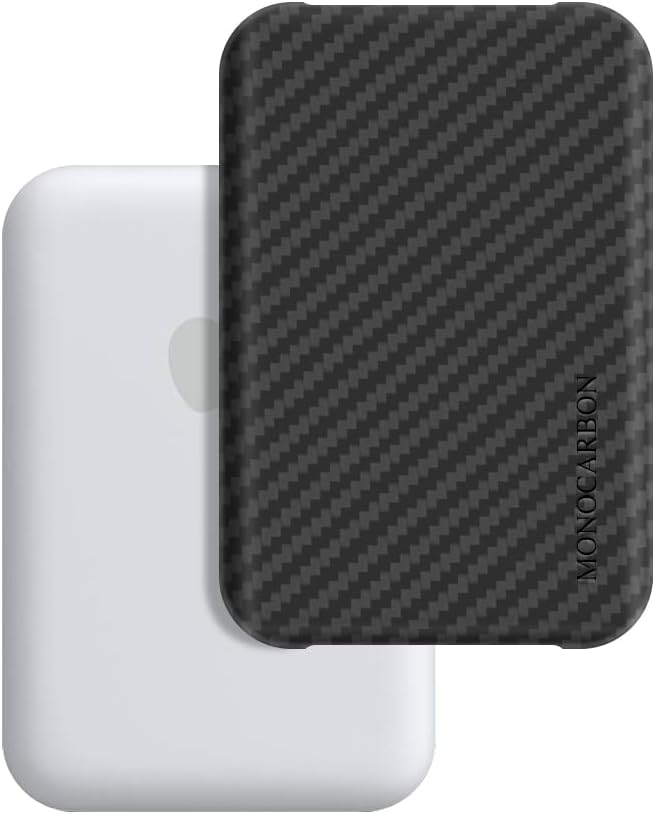 MONOCARBON MagSafe-Battery-Pack-Case, Carbon-Fiber-Battery-Case for iPhone 15 Pro Max, Portable MagSafe Charger Case for iPhone 14, 13, 12 Series, Matte Purple. Matte Finish.