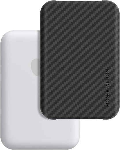 MONOCARBON MagSafe-Battery-Pack-Case, Carbon-Fiber-Battery-Case for iPhone 15 Pro Max, Portable MagSafe Charger Case for iPhone 14, 13, 12 Series, Matte Purple. Matte Finish.