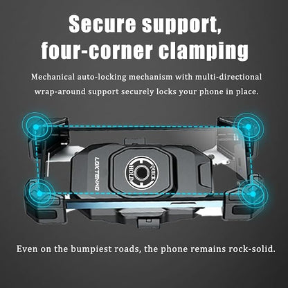 LOKTENWO Anti-Theft UTV Phone Mount with Vibration Dampener, Adjustable UTV Cellphone Holder Fit on 1.5''/1.65''/1.75''/1.85'' Roll Cage Bar, for 5.4''-7'' Smartphone
