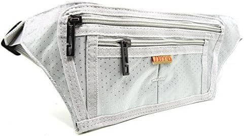 Naoki Outdoor Sports Running Jogging Cycling Hiking Camping Climbing Travel Ultra-thin Waterproof Polyester Waist Pack/Bag Runner Belt(Silver)