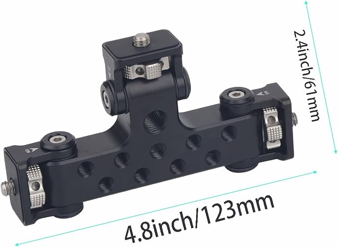 Triple Phone Holder Tripod Mount Adaptor | 180-degree Tilt Head | Vlogging Live Streaming Tool for Camera, Light, Microphone | Multiple Phone Bracket to Tripod