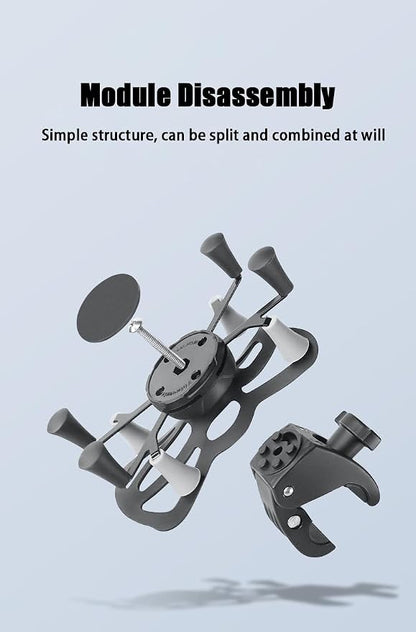 Strg Phone Mount with Clamp for Rails 1.0" to 2.0" in Diameter, Motorcycle Bike Phone Holder for Bike Motorcycle ATV/UTV Handlebar and More Rails (Clamp Pitch Diameter: 1.0" to 2.0")