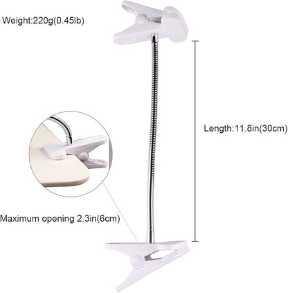KnowU Gooseneck Bed Phone Holder Mount Flexible Long Arm Clip Clamp for Desk, Nail Practice Hands Bendy Lazy Bracket Bedside Stand CL04