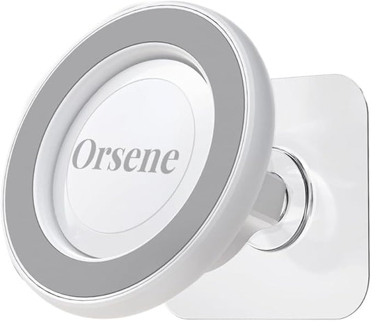for MagSafe Wall Mount Magnetic Phone Holder Includes All Smartphone Compatible Rings (Self-Adhesive), 360 Degree Free Rotation, Shower Mirror,Bathroom,Kitchen (White)