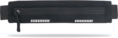Entchin Slim Running Belt, Runners Fanny Pack for Women Men, Elastic Phone Holders, Money Belt Bag for Yoga & Gym (Black)
